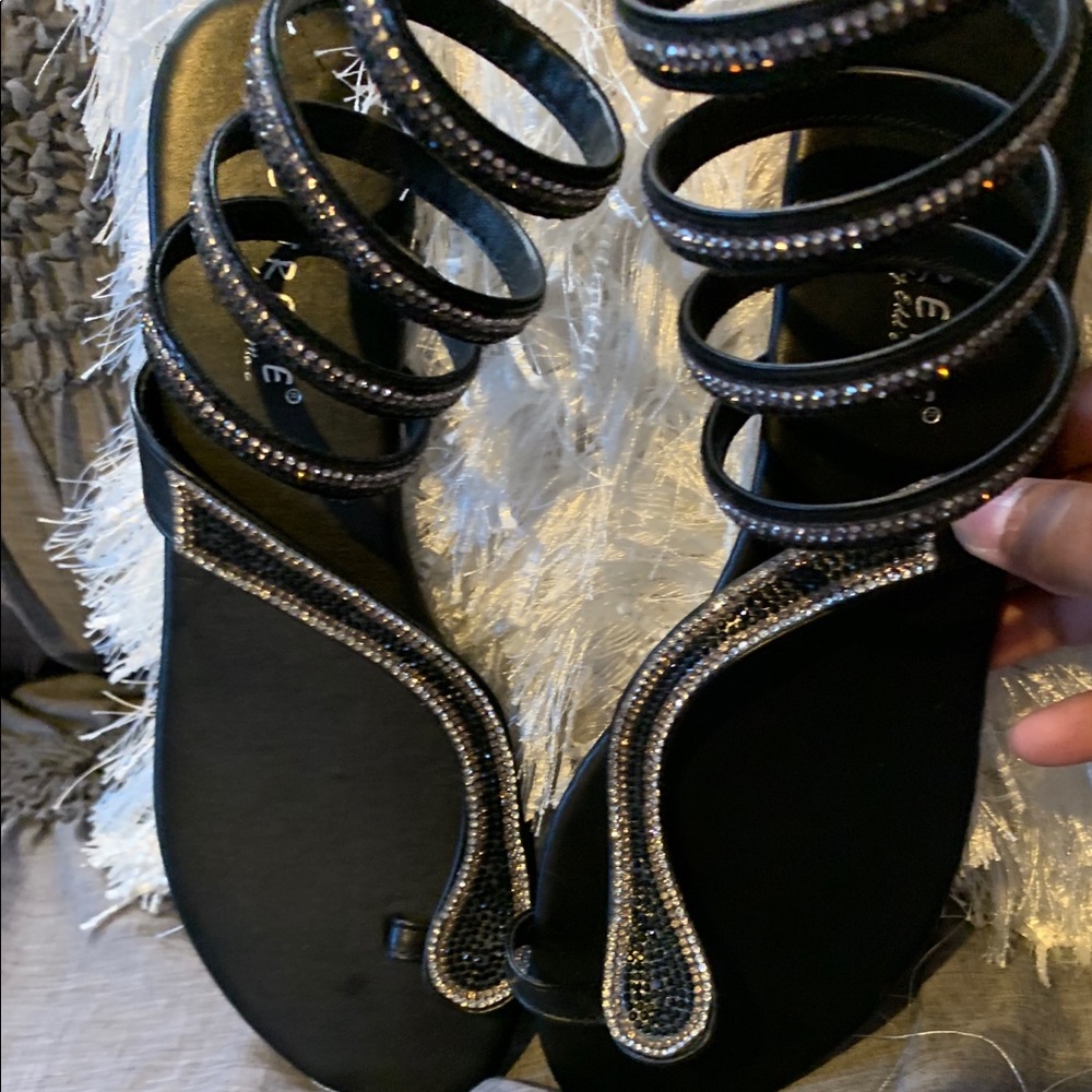 Beautiful glam & shiny sandals. Sz 11